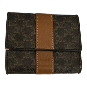 CELINE TRIFOLD WALLET IN TRIOMPHE CANVAS W/ COA